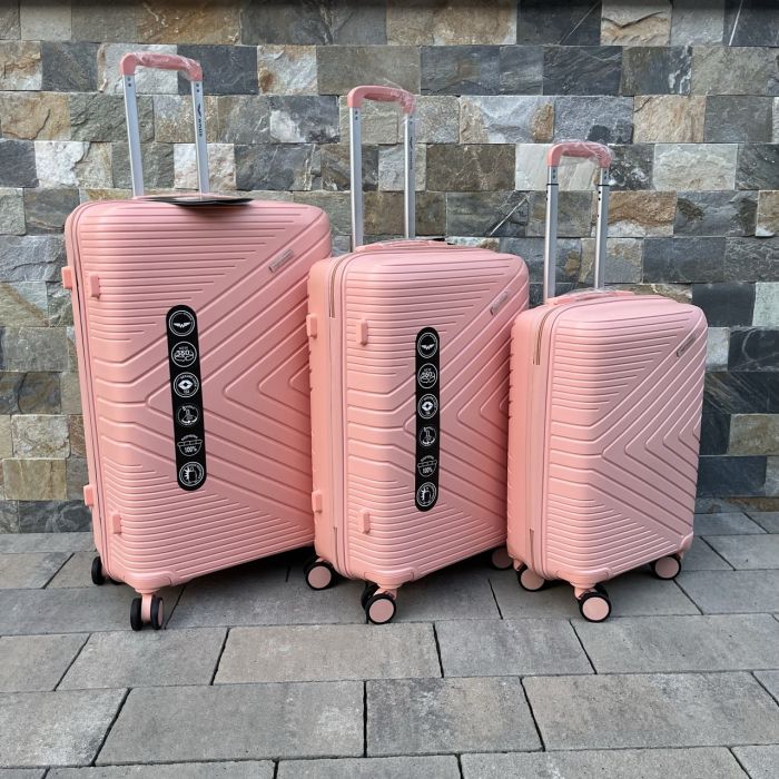 Чемодан дорожный малый из полипропилена Wings DQ181-05 S Персиковый
