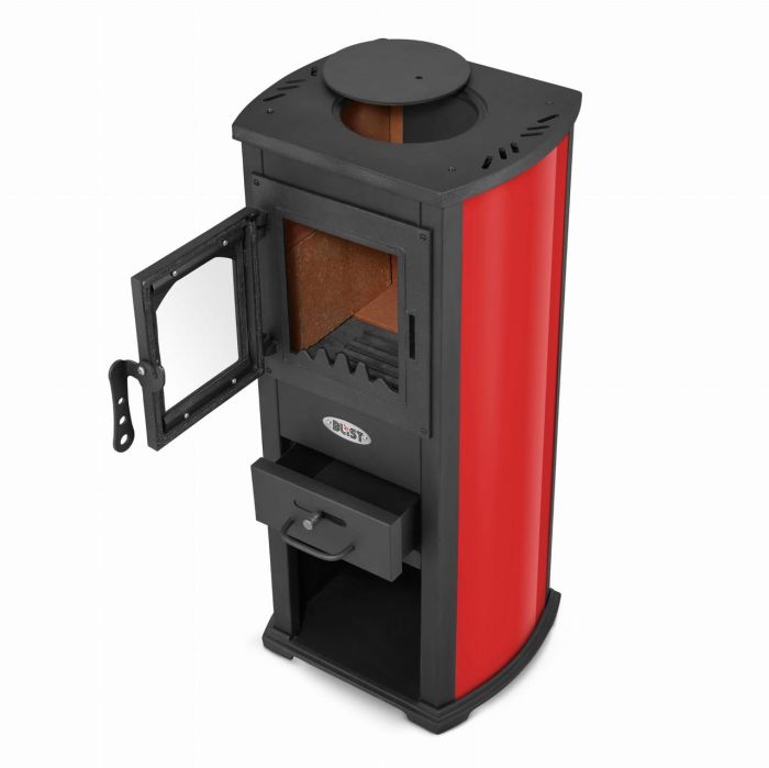 Стальная каминная печь BLIST Ekonomik Lux 8,5 кВт Красный