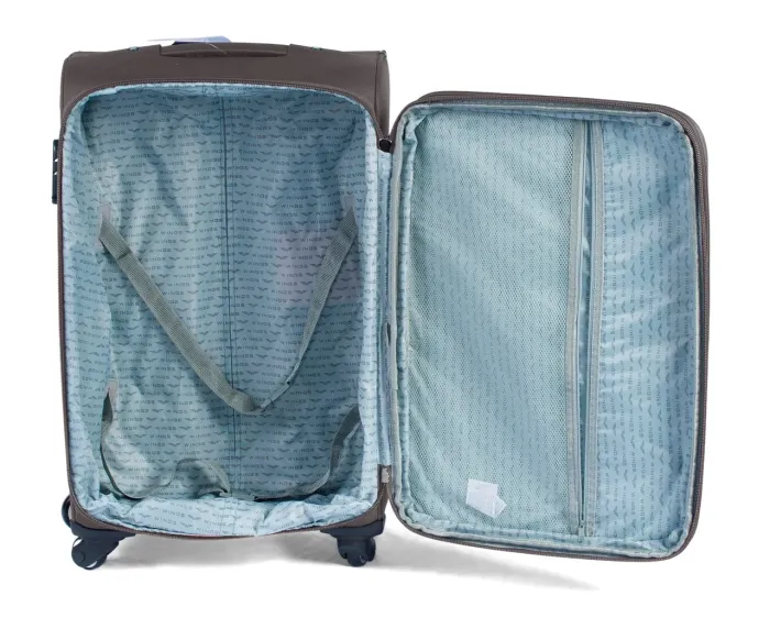 Чемодан тканевый средний Wings 1706 M Коричневый