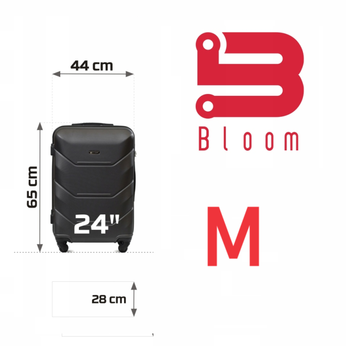 Чемодан дорожный средний Bloom 147 M Синий