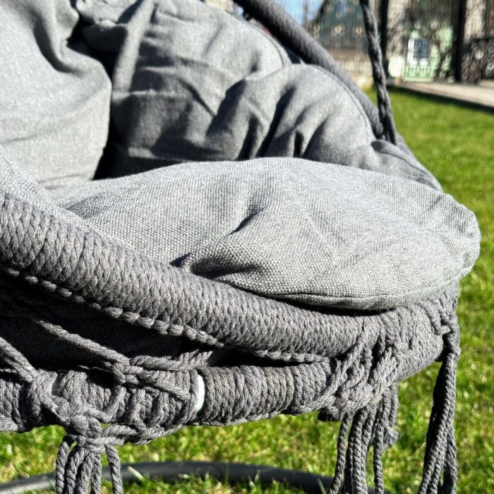 Подвесное кресло-качалка с подушкой GRAZIA 2302 Серый