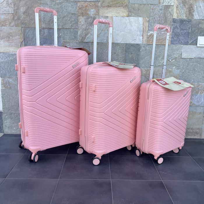 Чемодан дорожный большой из полипропилена Bloom PP-SC-007 L Персиковый