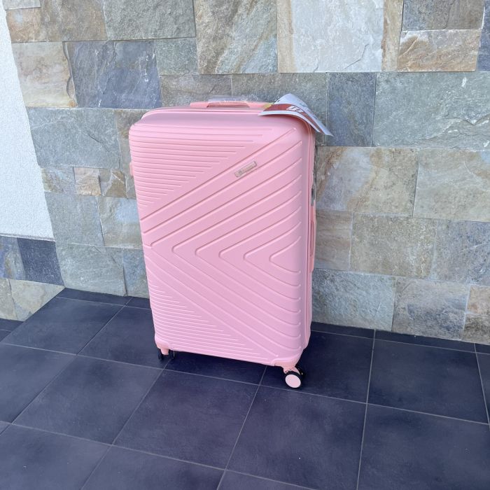 Чемодан дорожный большой из полипропилена Bloom PP-SC-007 L Персиковый