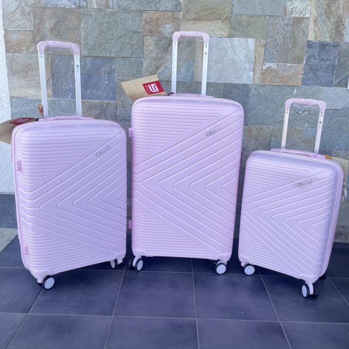 Чемодан дорожный большой из полипропилена Bloom PP-SC-015 L Розовый