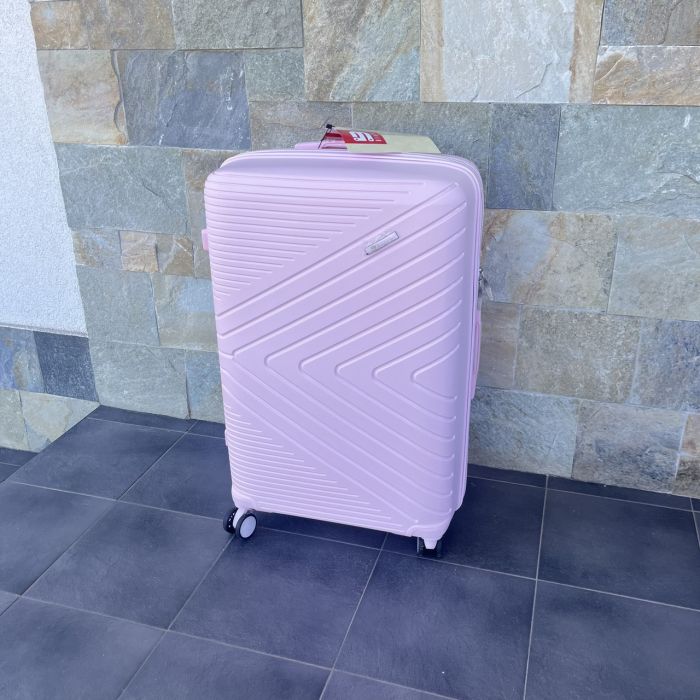 Чемодан дорожный большой из полипропилена Bloom PP-SC-015 L Розовый