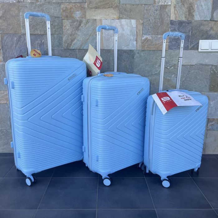 Чемодан дорожный средний из полипропилена Bloom PP-SC-016 М Голубой