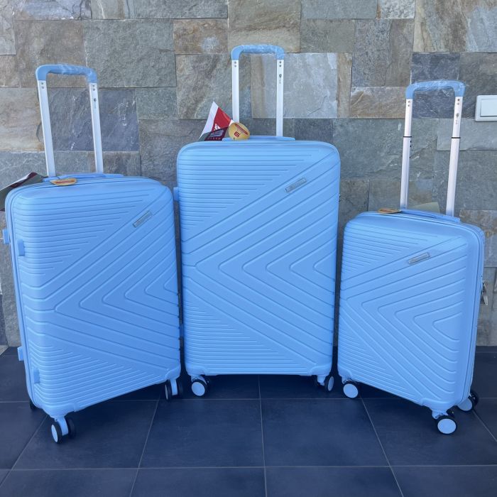 Чемодан дорожный большой из полипропилена Bloom PP-SC-016 L Голубой