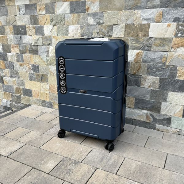 Чемодан дорожный большой из полипропилена Wings PP06 L Синий