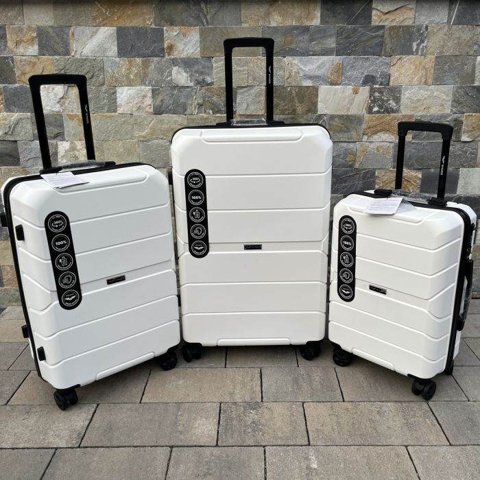 Чемодан дорожный большой из полипропилена Wings PP06 L Белый