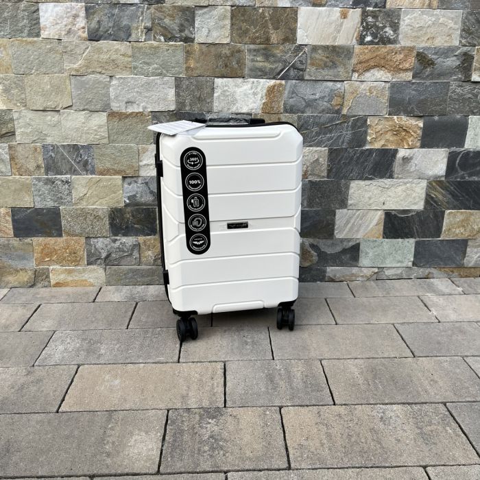 Чемодан дорожный малый из полипропилена Wings PP06 S Белый