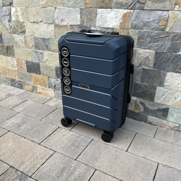 Чемодан дорожный малый из полипропилена Wings PP06 S Синий