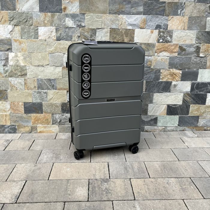 Чемодан дорожный большой из полипропилена Wings PP06 L Серый