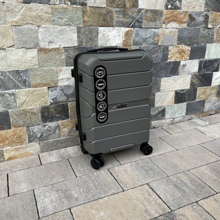 Чемодан дорожный малый из полипропилена Wings PP06 S Серый