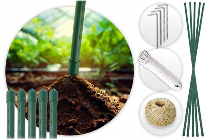 Теплица PLONOS 4977-B (профиль 25 мм, 1 вход) 6х3х2 м 18 м² Белый