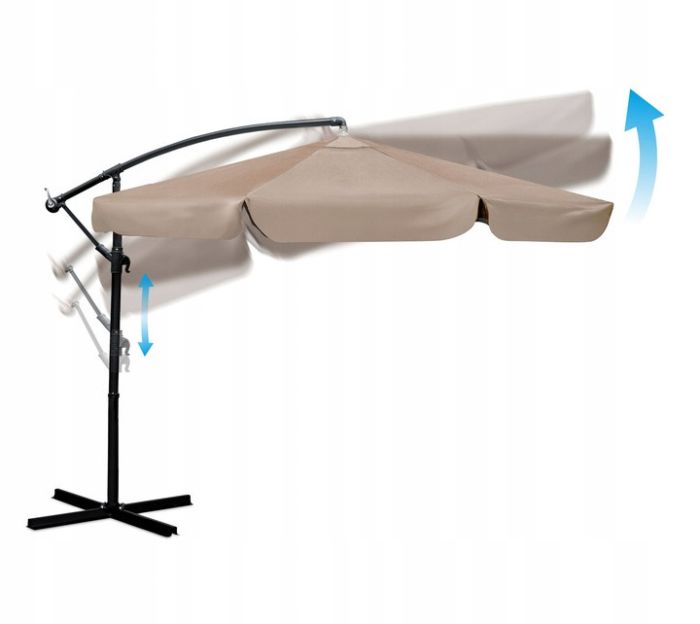 Парасоля садова з нахилом PLONOS PL-880 Бежевий
