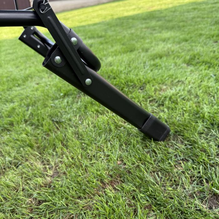 Садовий шезлонг тканинний + матрац IdealGarden CT-SF02-2408 Чорно-синій