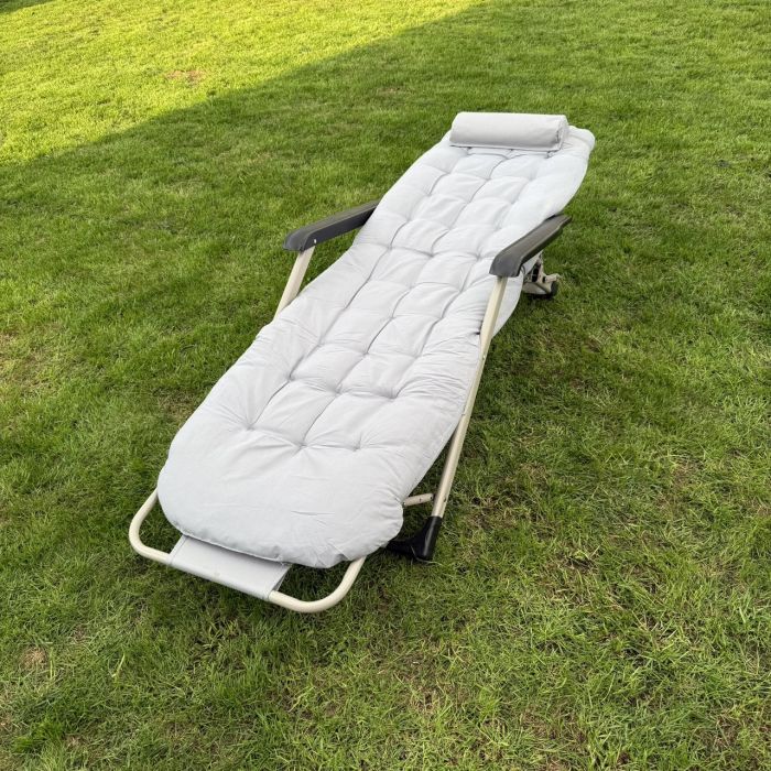 Садовий шезлонг тканинний + матрац Sofotel ChillWell 286402 Світло-сірий