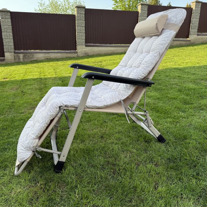 Садовый шезлонг тканевый + матрас Sofotel ChillWell 286404 Бежевый