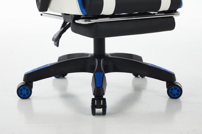 Комп‘ютерне крісло з підставкою для ніг EXTREME R1 Чорно-біло-синій