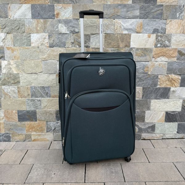 Валіза тканинна велика на 4 колесах Wings 1708 L Зелений