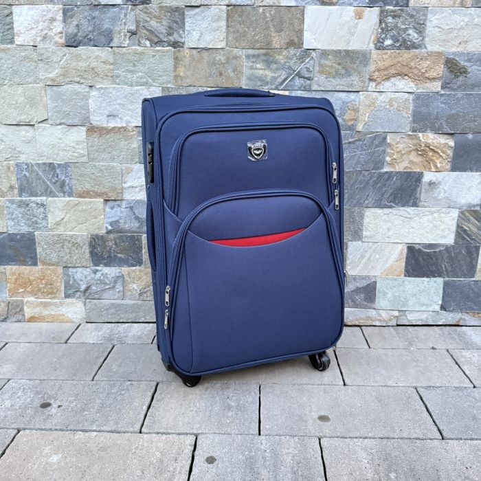 Чемодан тканевый средний на 4 колесах Wings 1708 M Синий