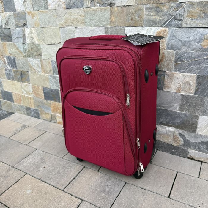 Чемодан тканевый средний на 4 колесах Wings 1708 M Бордовый