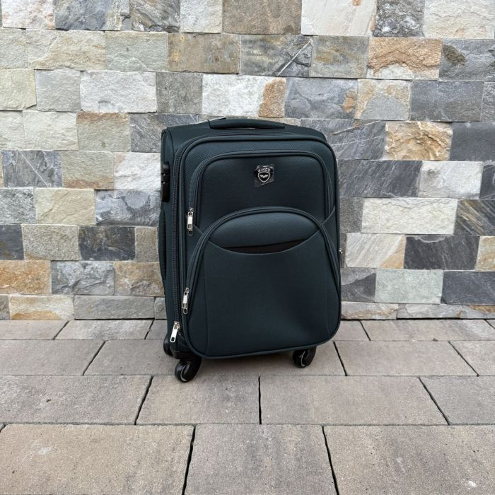 Чемодан тканевый малый на 4 колесах Wings 1708 S Зеленый